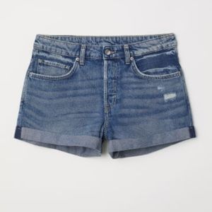 Blue denim shorts